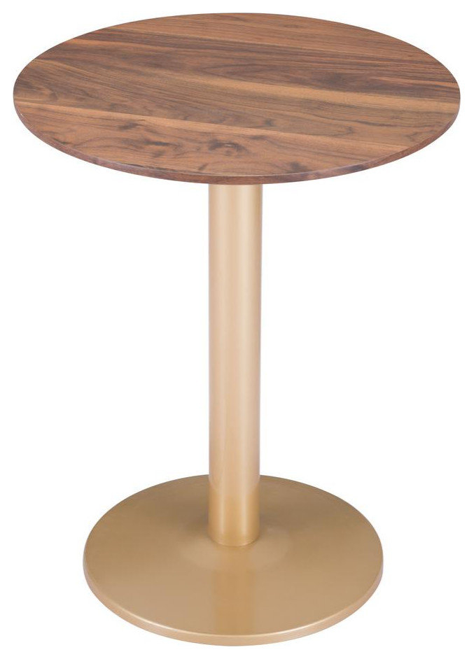 Alto Bistro Table, Brown &Amp; Gold, Belen Kox - Contemporary - Indoor Pub ... intended for Belen Kox Explains Why Pecan is the Premier Choice for Dining Tables