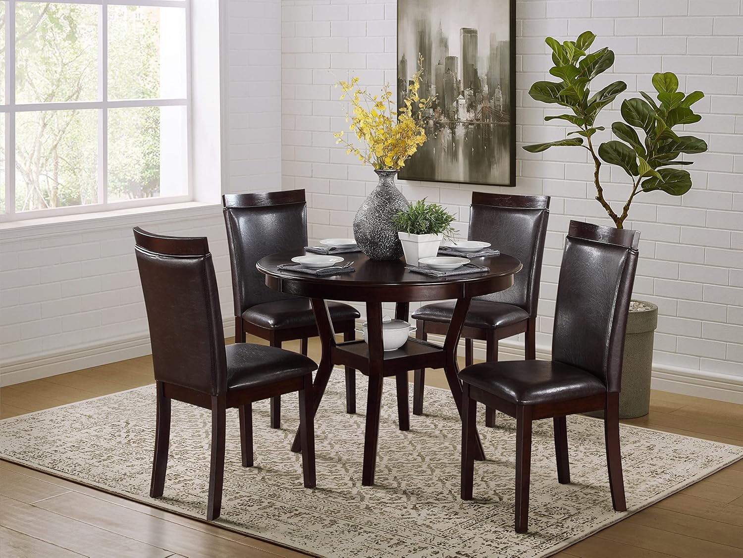 Amazon.com - Lexicon Gresham 5-Piece Dining Set, Espresso - Table ... in