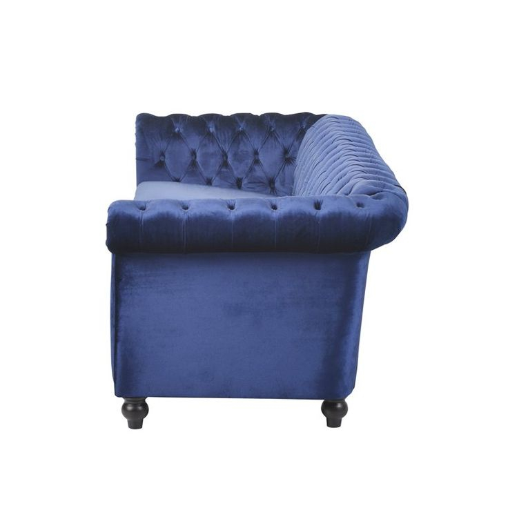 Ankit Tufted Chesterfield Velvet Sofa with regard to