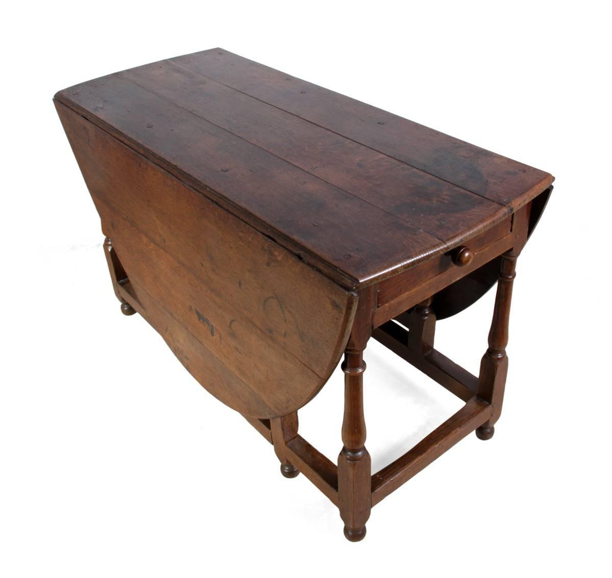 Antique Oak Drop-Leaf Table, Circa 1760 For Sale At 1Stdibs inside