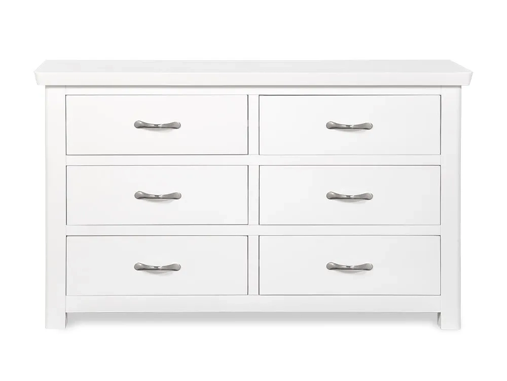 Asc Austin 6 Drawer White Wooden Chest Of Drawers (Assembled) inside How a Pure White Wood Chest Can Brighten Your Living Space