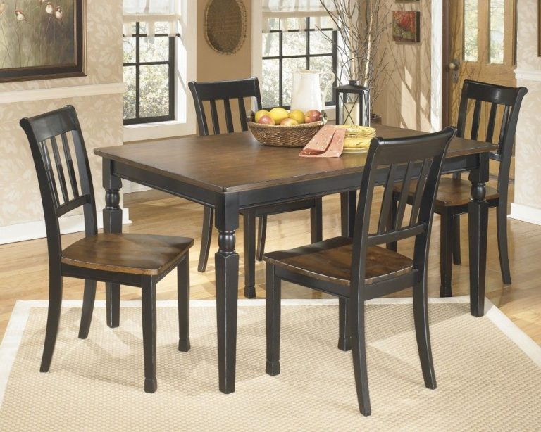 Ashley Furniture Owingsville - Dark Brown - 5 Pc. - Dining Room Table ... with Understanding the Craftsmanship Behind the Owingsville Black Brown Table