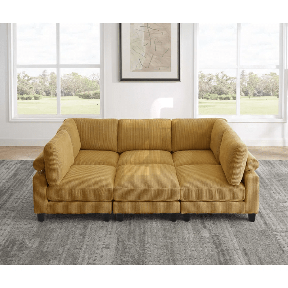 Avaah 6-Piece Sectional Sofa: Ultimate Comfort - Zohaib Furniture inside