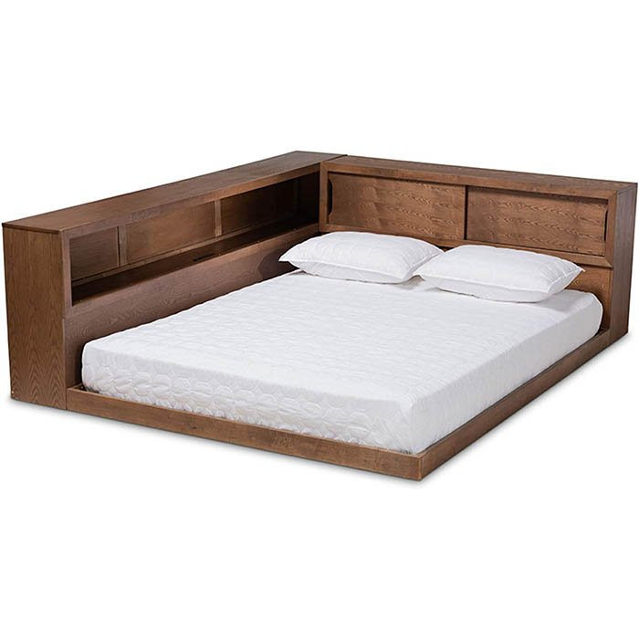 Baxton Studio Erie Queen Platform Bed - Cabinet Murphy Beds pertaining to Versatility and Safety Features of the Baxton Studio Elsie Bunk Bed