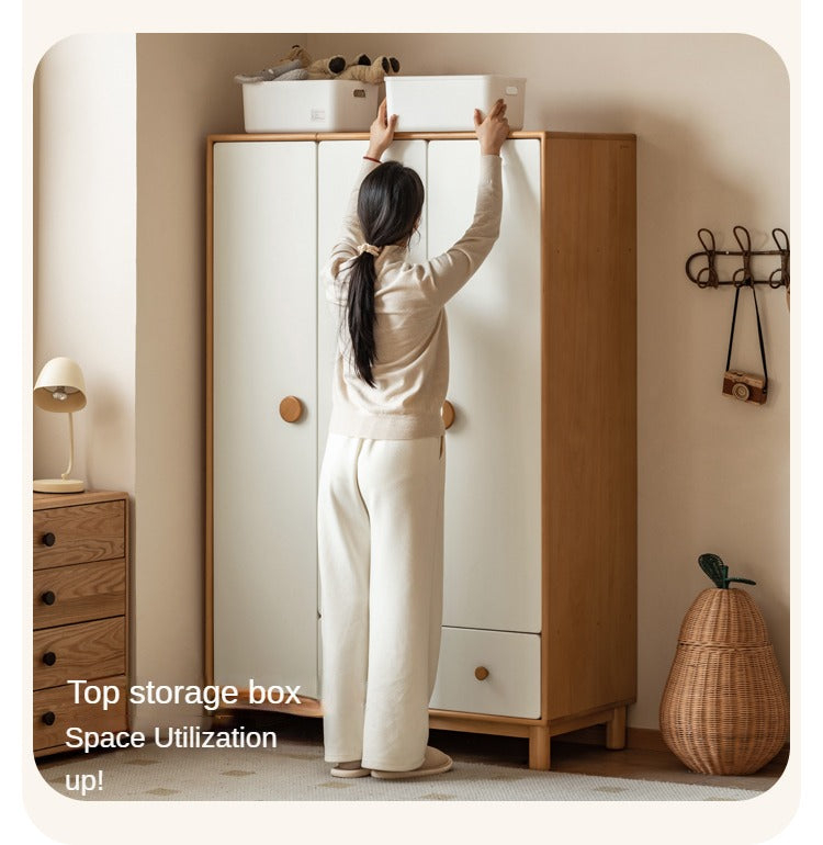 Beech Solid Wood Kids Wardrobe in The Practicality of a 31.5x20.9x70.9 Inch Beech Wood Wardrobe for Growing Families