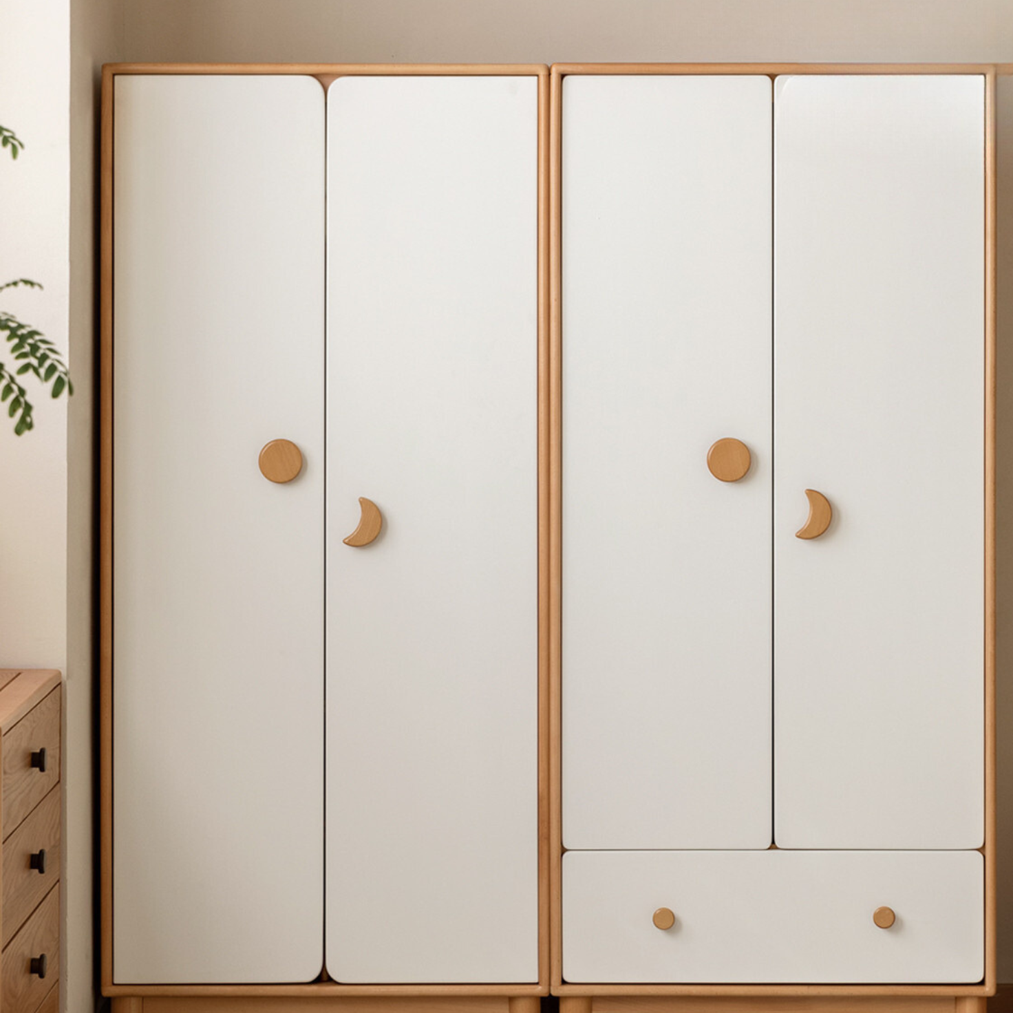 Beech Solid Wood Kids Wardrobe | Solid Wood Wardrobes, Wooden Wardrobe ... intended for