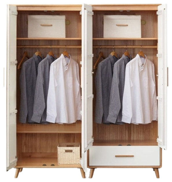 Beech Solid Wood Wardrobe Combination, Width 1.6 Meters/Depth 0.56 ... pertaining to Creating Lasting Memories with a Beautifully Crafted Beech Wood Wardrobe