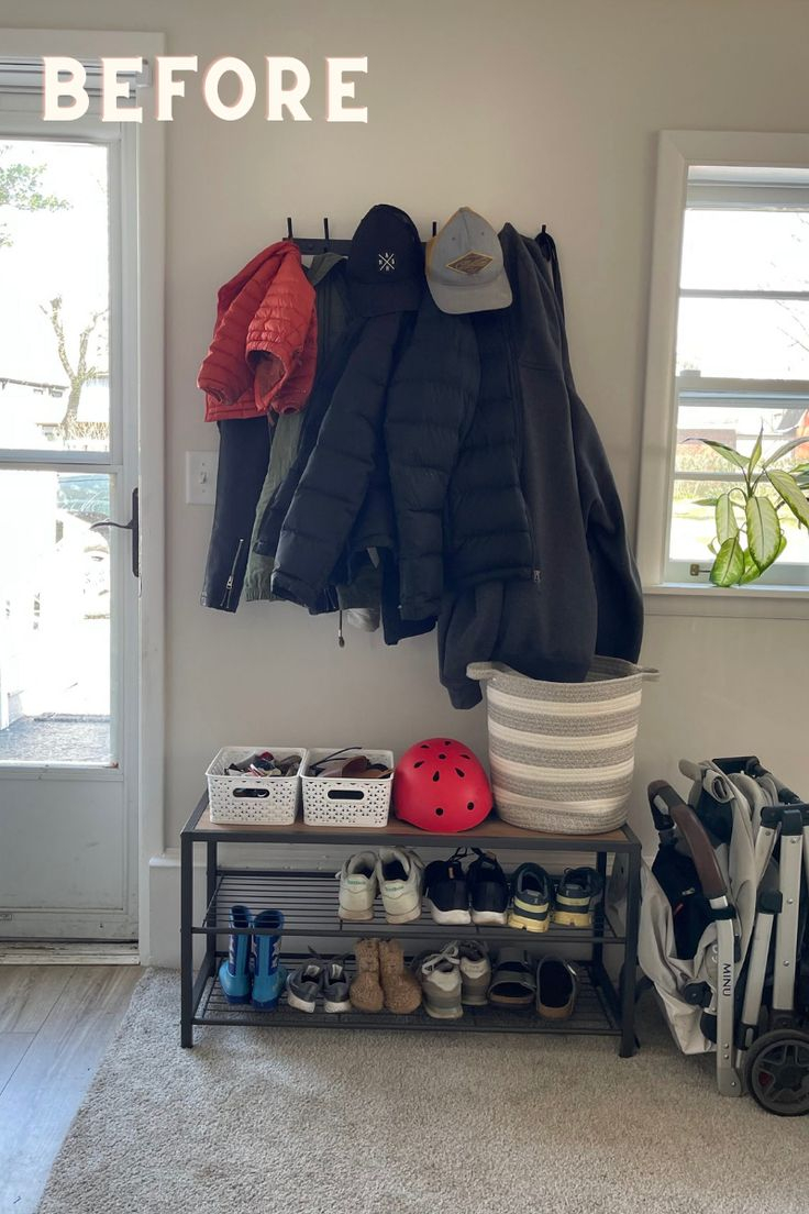 Before & After: A Makeshift Entryway Gets A Kid Friendly Makeover ... inside A Parent's Perspective Choosing the Right Toddler Coat Storage