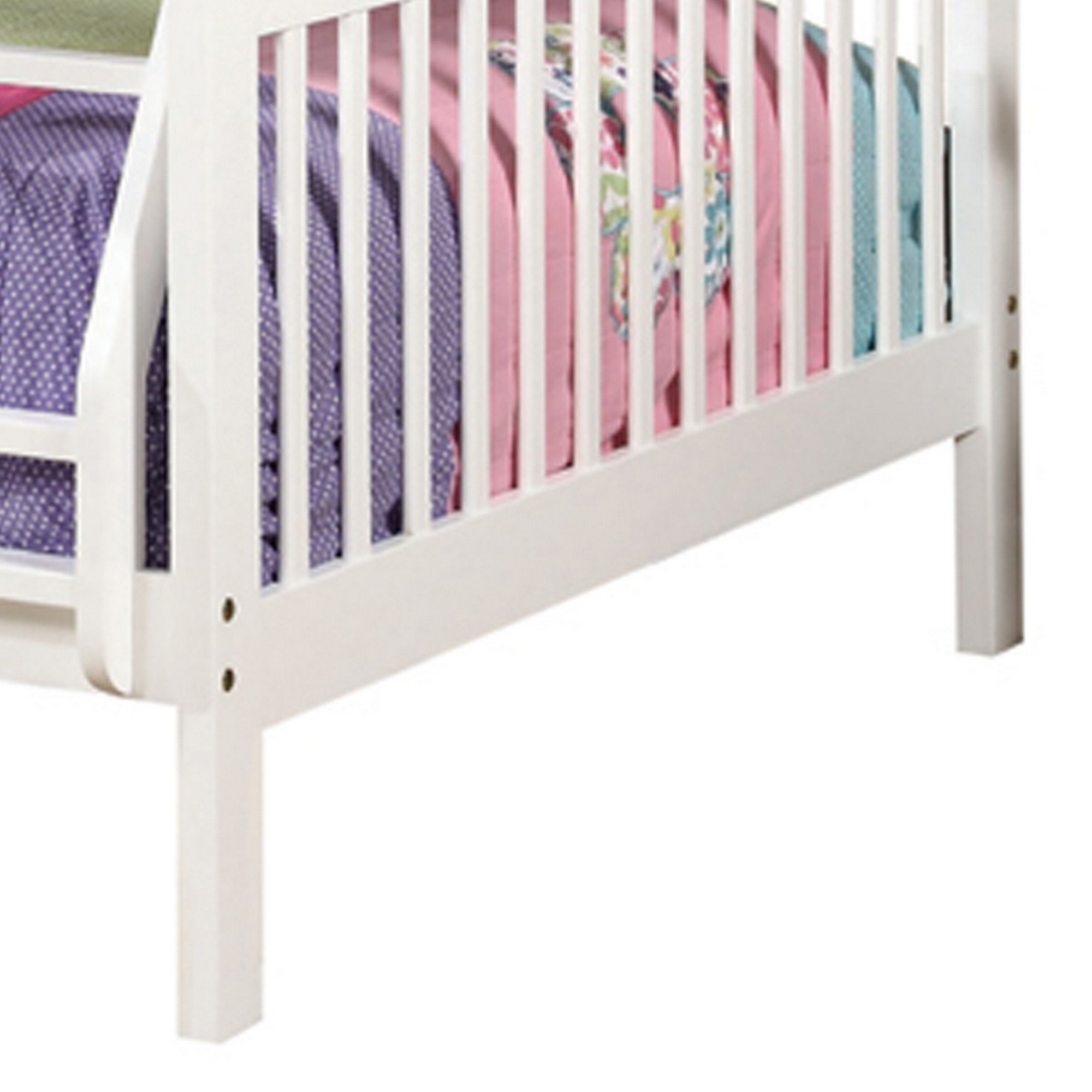 Benzara Bm216170 Mission Style Twin Over Full Bunk Bed, Attached Ladder ... intended for
