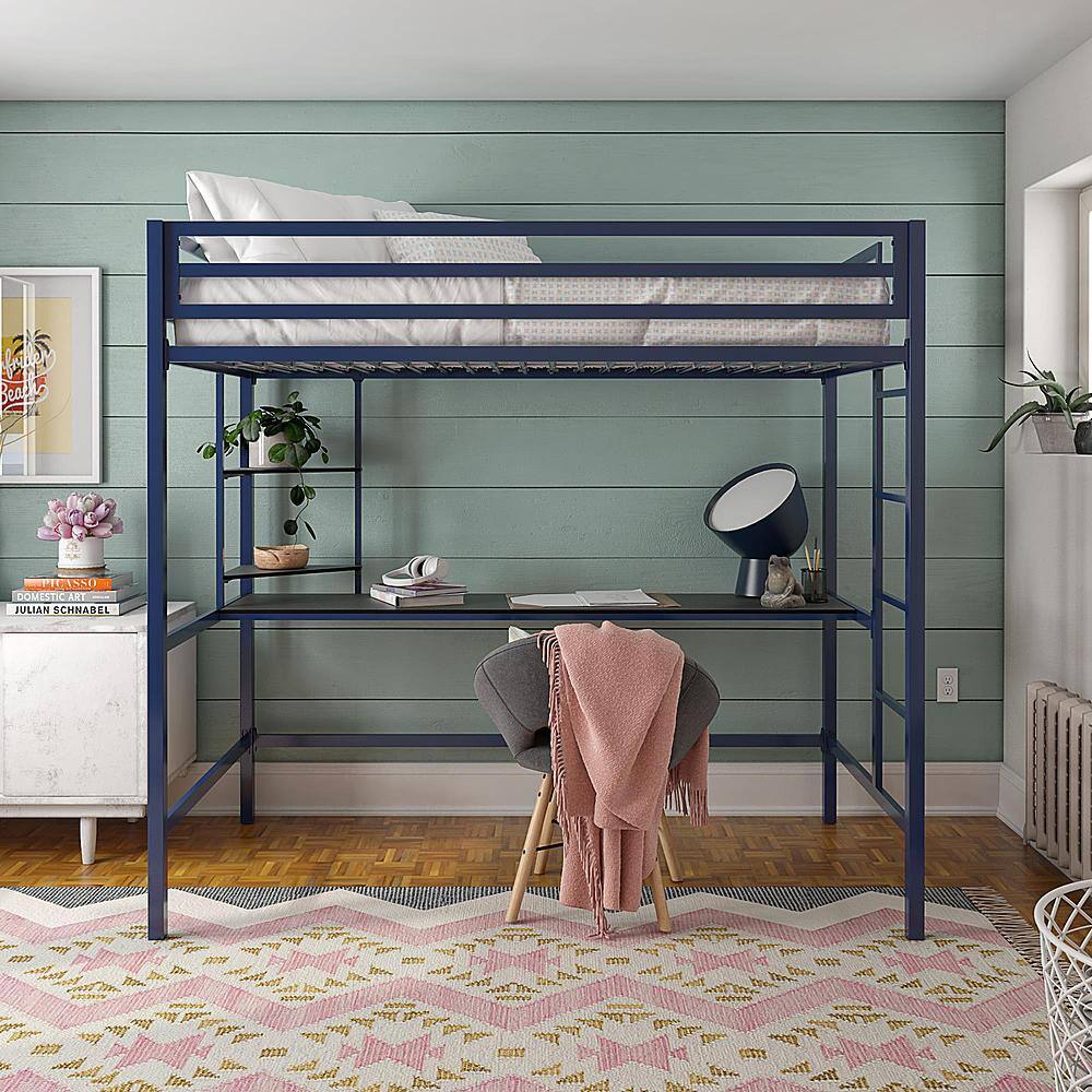 Best Buy: Dhp Novogratz Maxwell Metal Twin-Size Loft With Desk ... inside