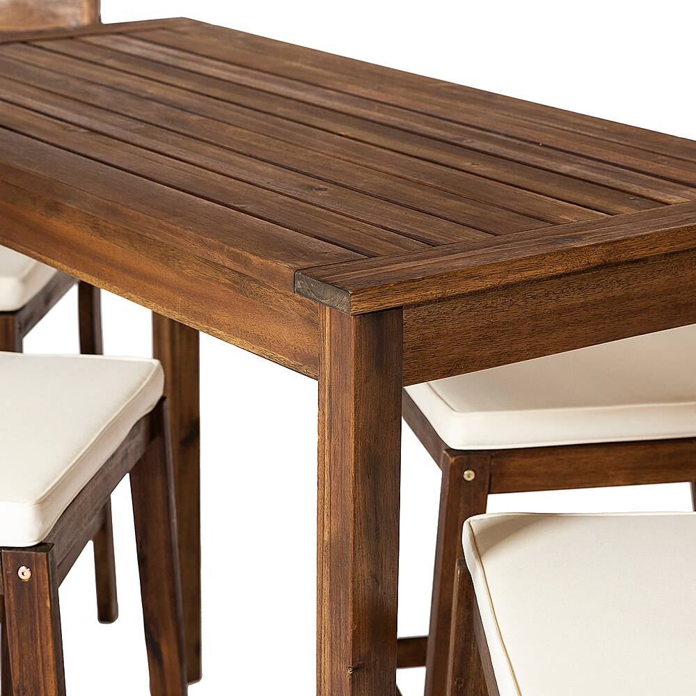 Best Buy: Walker Edison 5-Piece Acacia Wood Counter Height Dining Set ... intended for Choosing the Right Acacia Counter Height Dining Set An Expert Guide