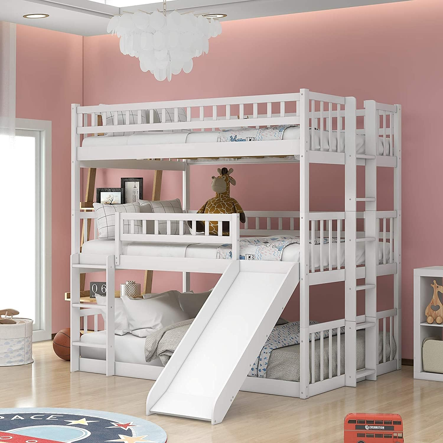 Best Triple Bunk Beds For Kids 2024 - Today's Parent throughout Transforming Bedrooms with Full Over Full Bunk Beds Insights on the 79" X 57" X 65" Dark Brown Metal Tube