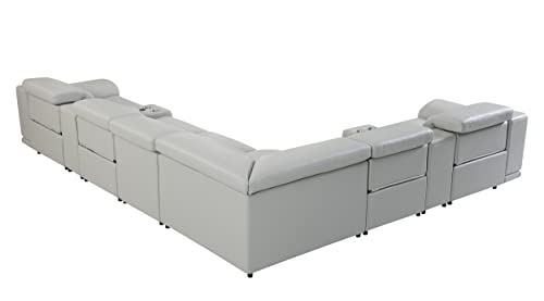 Blackjack Furniture Venice 8 Piece Sectional Sofa With 4-Power ... intended for Designing with Versatility Finding the Perfect Spot for Your Armless Sofa