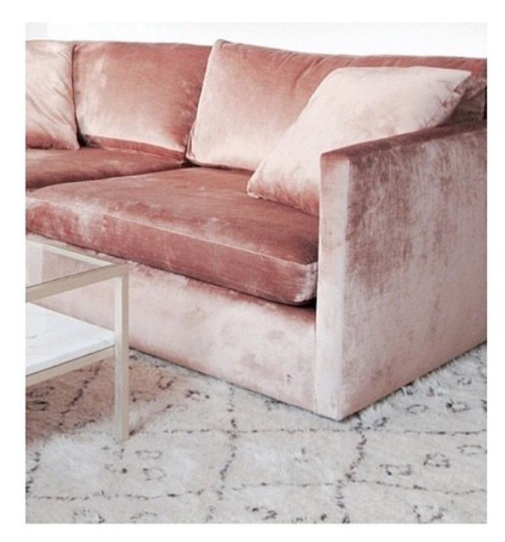 Blush, Velvet Sofa. | Interior, Interior Inspiration, Pink Velvet Sofa regarding Designing with the Tischa Velvet Sofa Cream Blush Effortless Elegance
