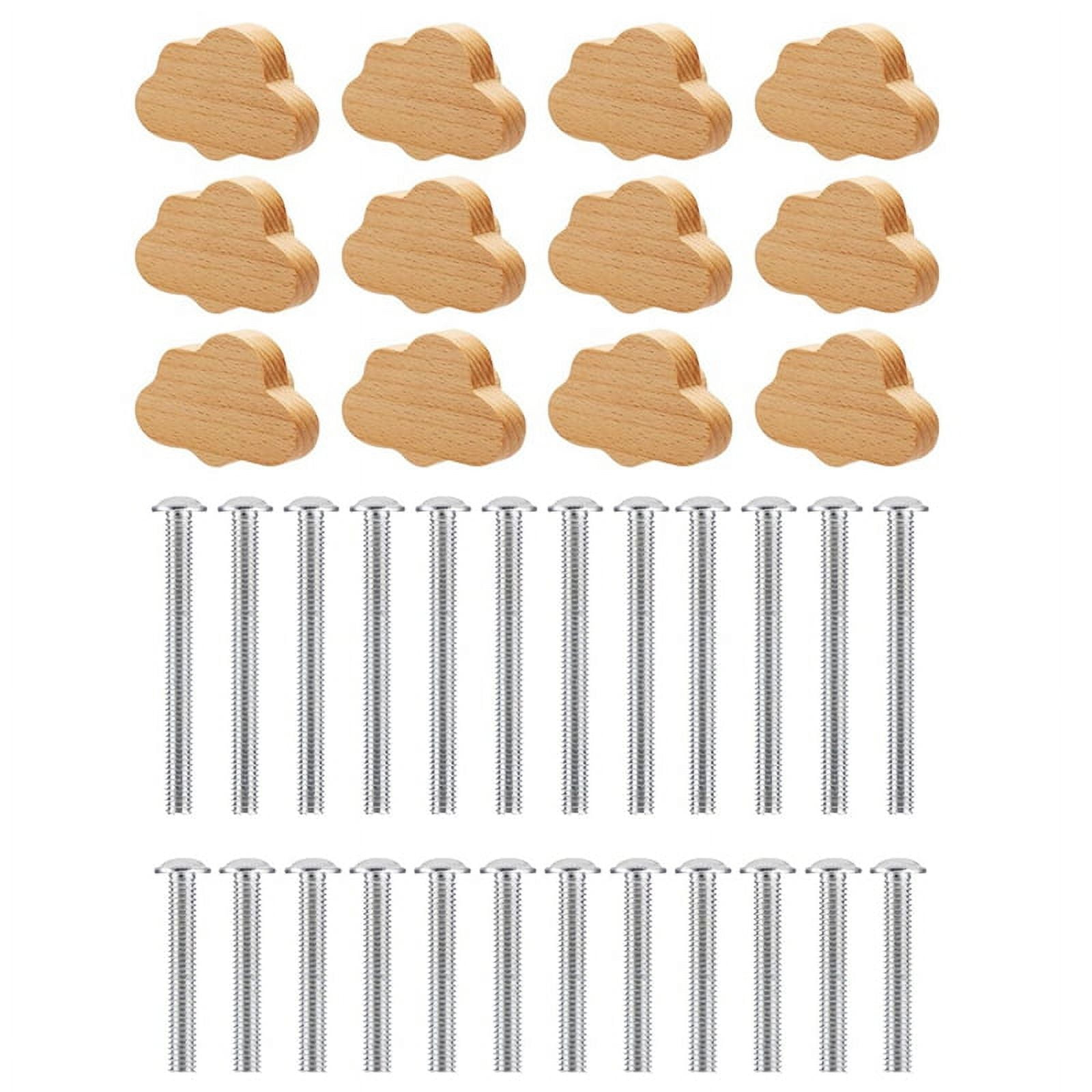 Boho Dresser Knobs- 12 Pack Beech Wood Drawer Knobs Cloud-Shaped Wooden ... pertaining to Unlocking the Durability of Beech Wood for Your Child's Wardrobe