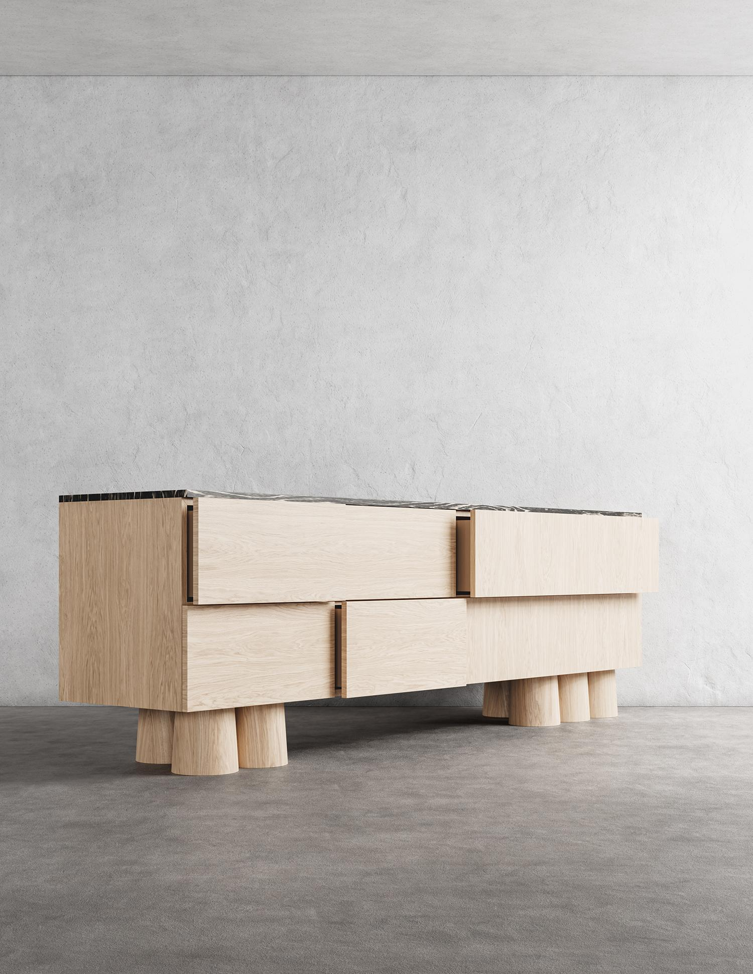 Bond Dresser - Modern 6 Drawer Nude Cathedral Oak + Exotic Black/White ... inside The Forest Green Bondi Dresser A Year Later My Honest Thoughts