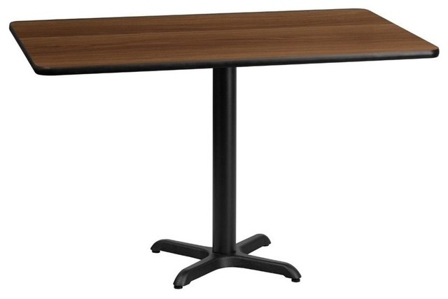 Bowery Hill 30" X 60" Restaurant Dining Table In Black And Walnut ... regarding Why the Bowery Hill Walnut Dining Table is a Foundation for Family Gatherings