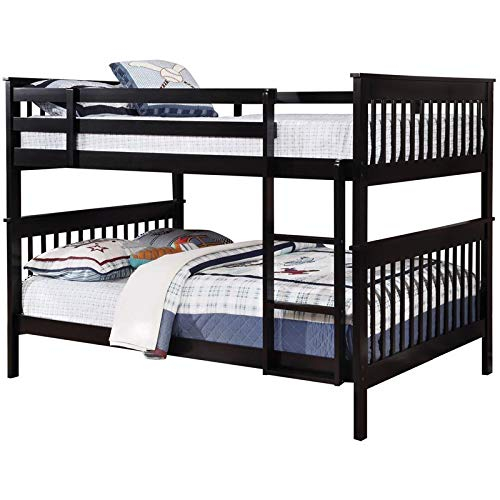 Bowery Hill Full Over Full Bunk Bed In Black, Heavy Duty (400Lbs Per ... intended for