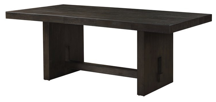 Bowery Hill Transitional Contemporary Dining Table In Distressed Walnut ... with