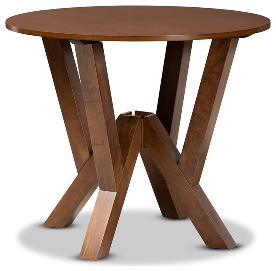 Bowery Hill Walnut Finished 35-Inch-Wide Round Wood Dining Table ... in Why the Bowery Hill Walnut Dining Table is a Foundation for Family Gatherings