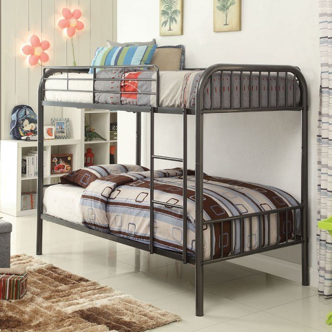 Bristol Bunk Bed (Gunmetal) By Acme Furniture | Furniturepick with regard to