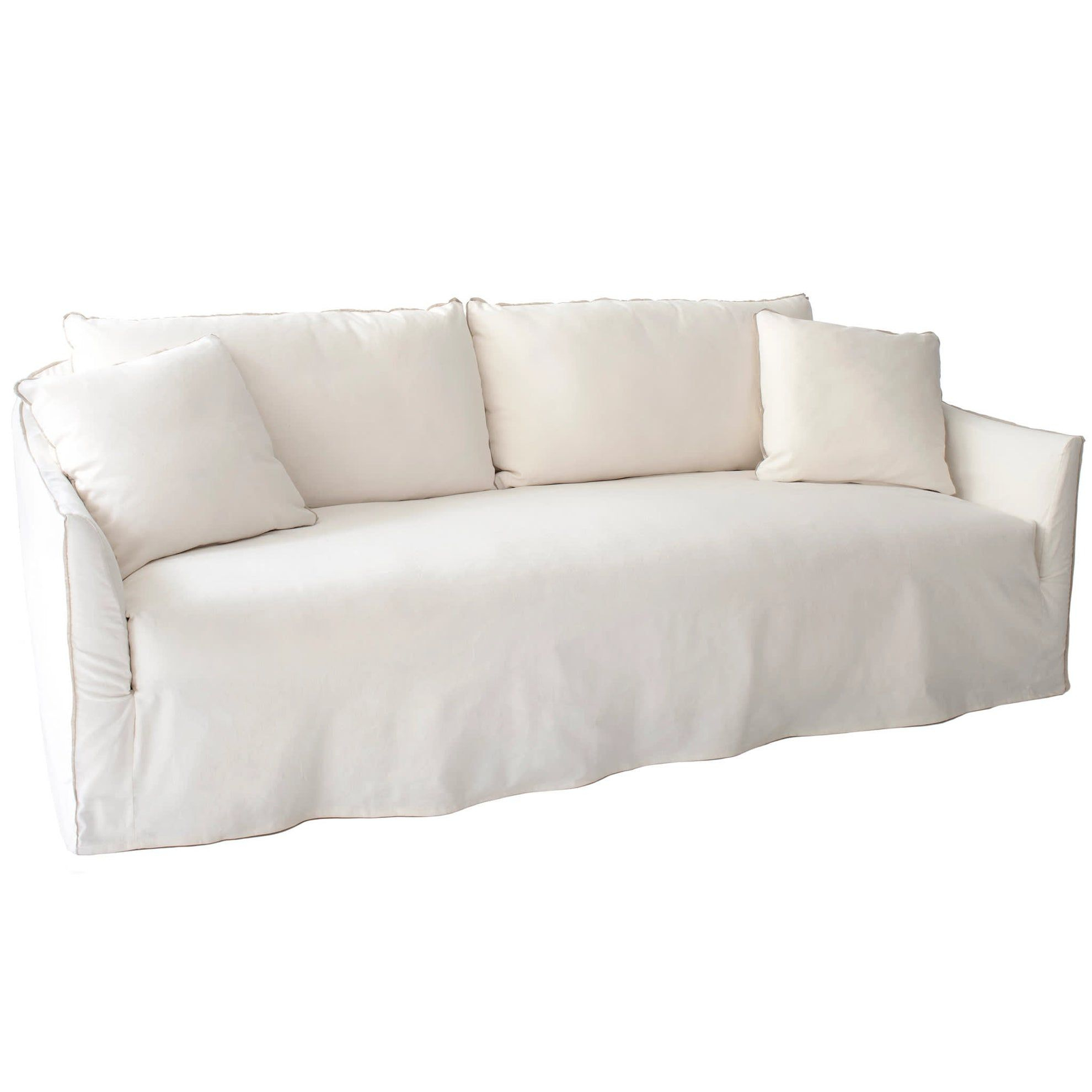 Bruna White Slipcovered Sofa In 2025 in Achieving Serenity The Minimalist Modern White Slipcovered Sofa