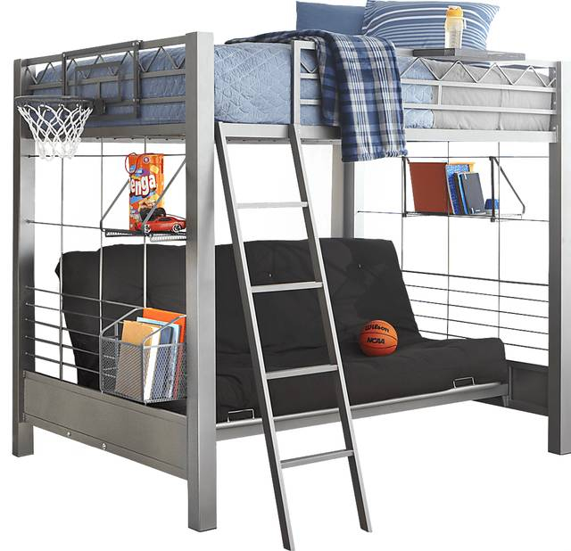 Build-A-Bunk Gray Bunk Bed | Rooms To Go within Unpacking the ACME Edah Gray Bunk Bed A Room-Saving Solution