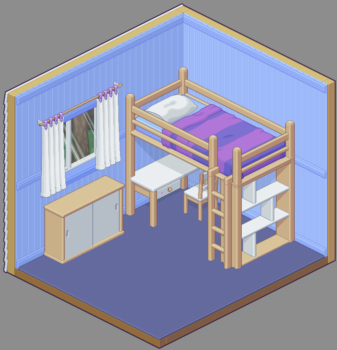 Bunk Bed Concept Art From Unpacking 3/3 | 2017 | Acmi Collection | Acmi ... pertaining to Unpacking the ACME Edah Gray Bunk Bed A Room-Saving Solution