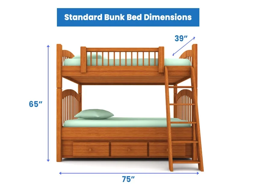 Bunk Bed Dimensions (Standard &Amp; Different Sizes) - Designing Idea pertaining to