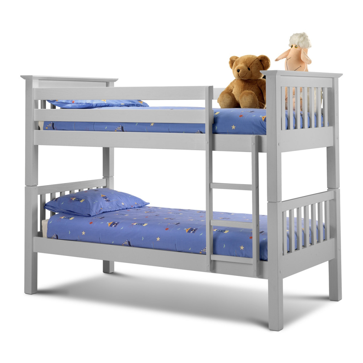 Bunk Bed Dove Grey Barcelona Childrens Bed Bar029 By Julian Bowen regarding