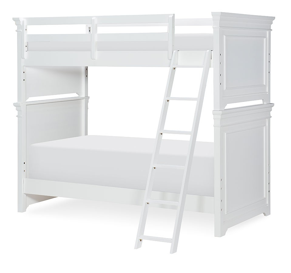 Canterbury 2.0 Twin Over Twin Bunk Bed (Natural White) By Legacy ... within