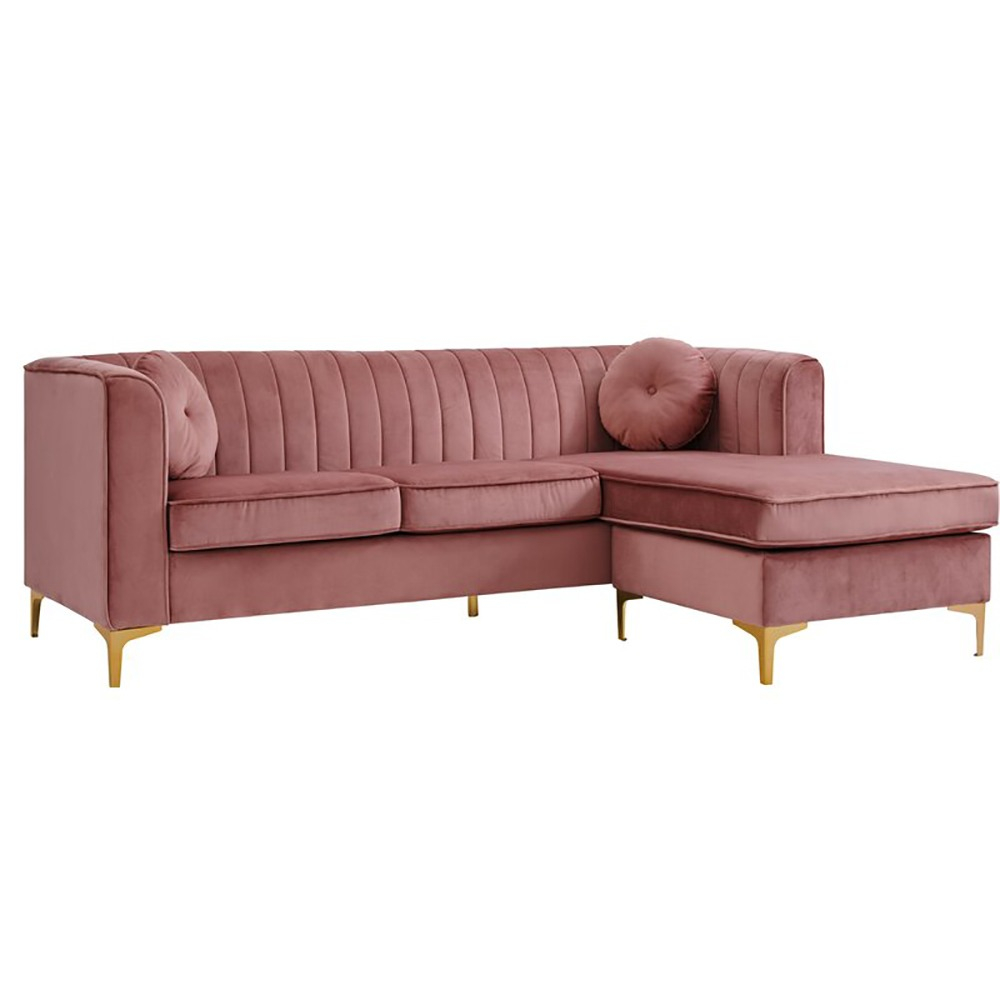 Cargill Wide Velvet Sofa &Amp; Chaise - Paragon Furniture inside