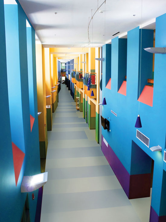 Ce Center intended for Designing with Color How Rainbow Accents Lockers Brighten School Halls