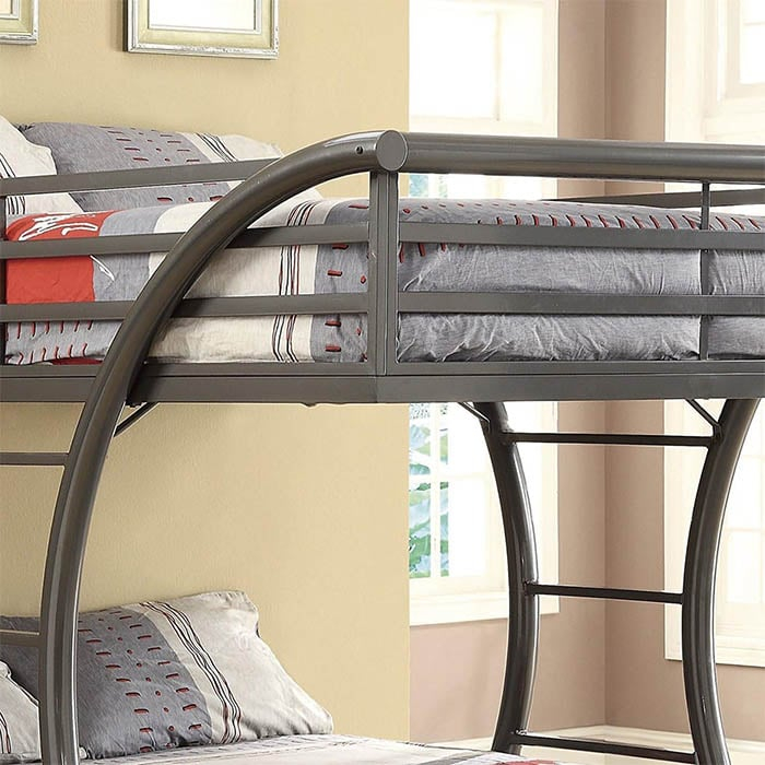 Coaster Furniture Stephan Gunmetal Full Over Full Bunk Bed throughout