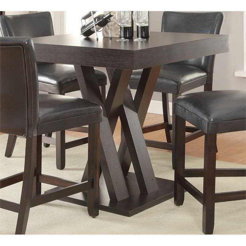 Coaster Mannes Square Counter Height Dining Table In Cappuccino In 2020 ... inside Freda Square 36" Counter Height Dining Table Cappuccino Understanding Its Charm