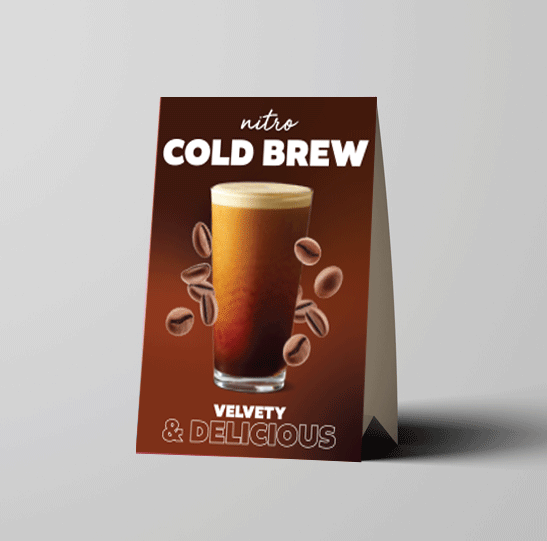 Cold Brew - Table Tent - Nitro - Javo Foodservice within Beyond the Brew Exploring the Full Potential of the Tent Bed Espresso W/Blue Tent Kit