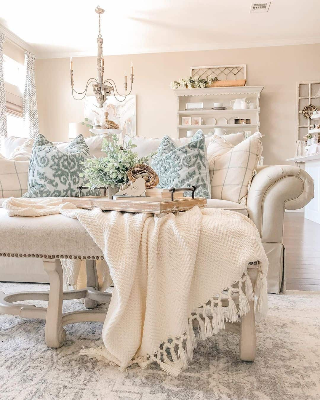 Comfortable Beige Couch Living Room Ideas For French Farmhouse - Soul ... throughout Finding Harmony in Your Decor with a Beige Corland Sofa
