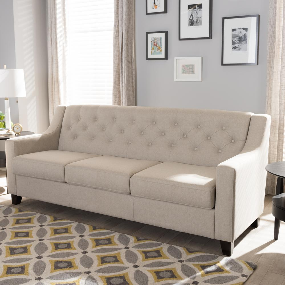 Contemporary Beige Sofa with
