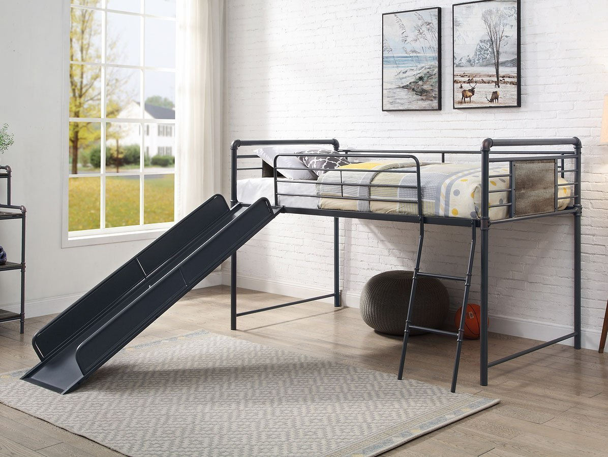 Cordelia Twin Loft Bed W/ Slide By Acme Furniture | Furniturepick pertaining to