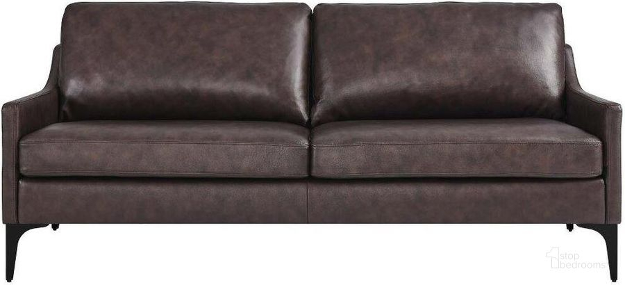 Corland Brown Leather Sofa By Modway | 1Stopbedrooms with regard to Finding Harmony in Your Decor with a Beige Corland Sofa
