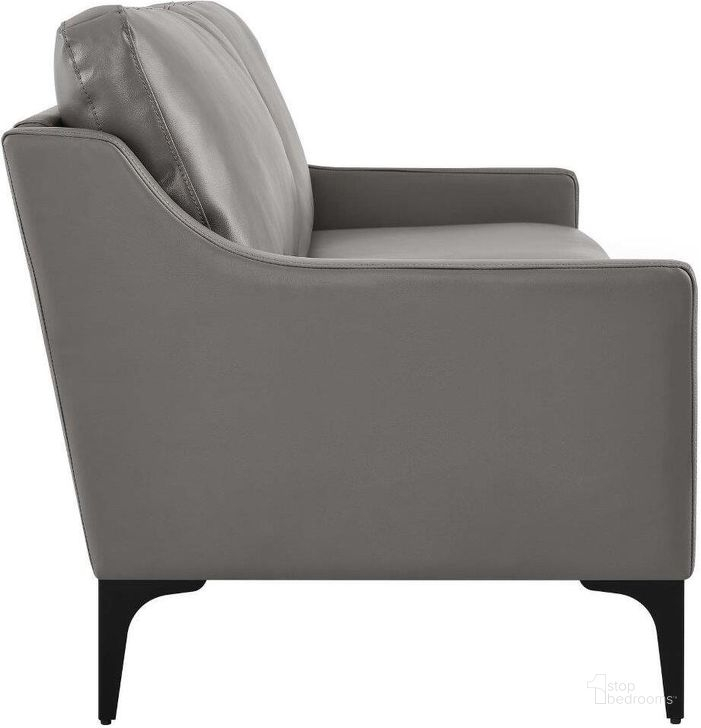Corland Gray Leather Sofa By Modway | 1Stopbedrooms throughout Finding Harmony in Your Decor with a Beige Corland Sofa