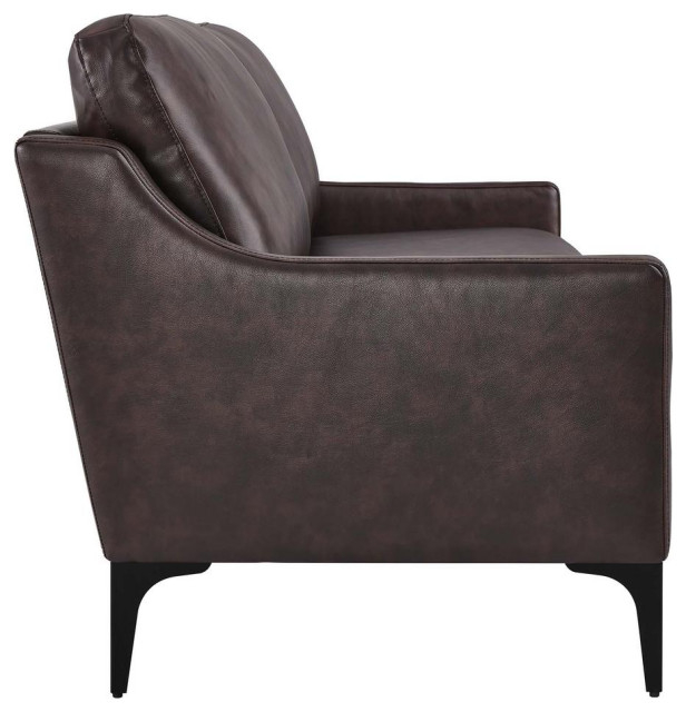 Corland Leather Sofa - Contemporary - Sofas - By Bison Commerce | Houzz with regard to