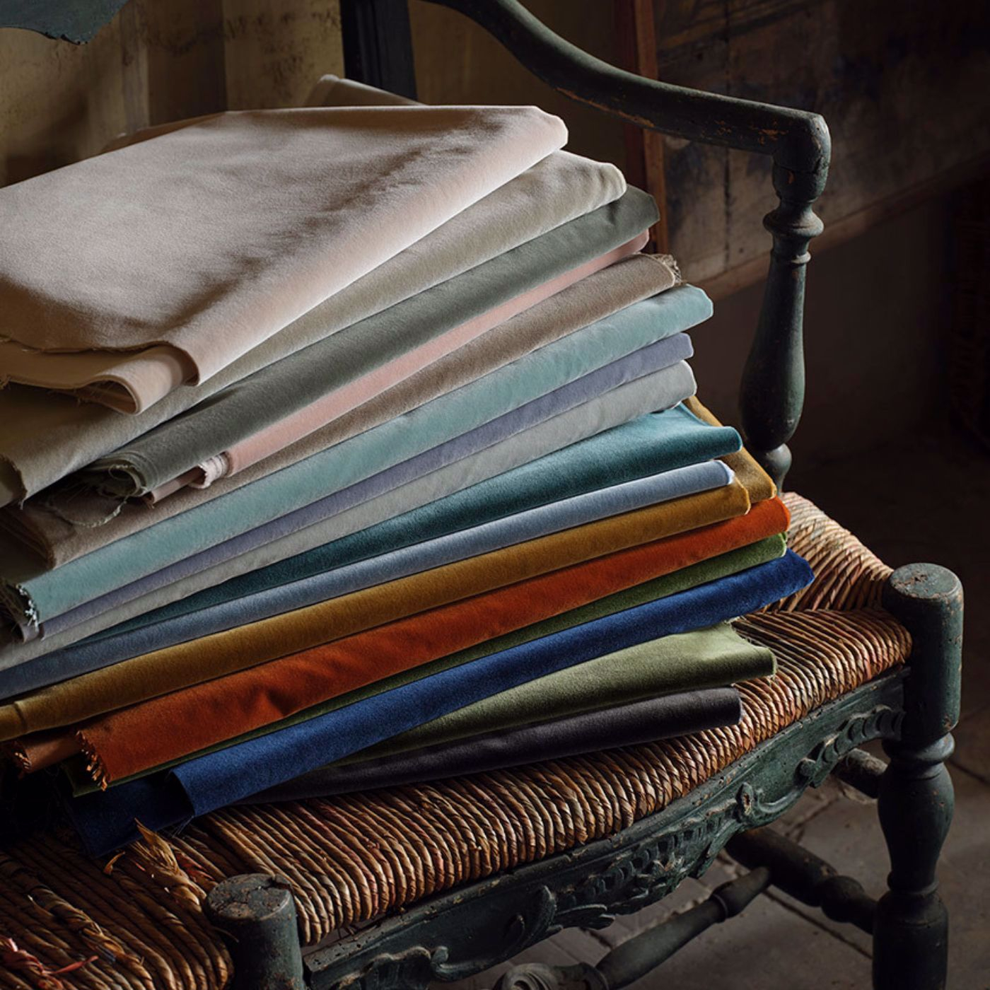 Cotton Velvet Performance Parchment Fabric | Zoffany By Sanderson Design throughout