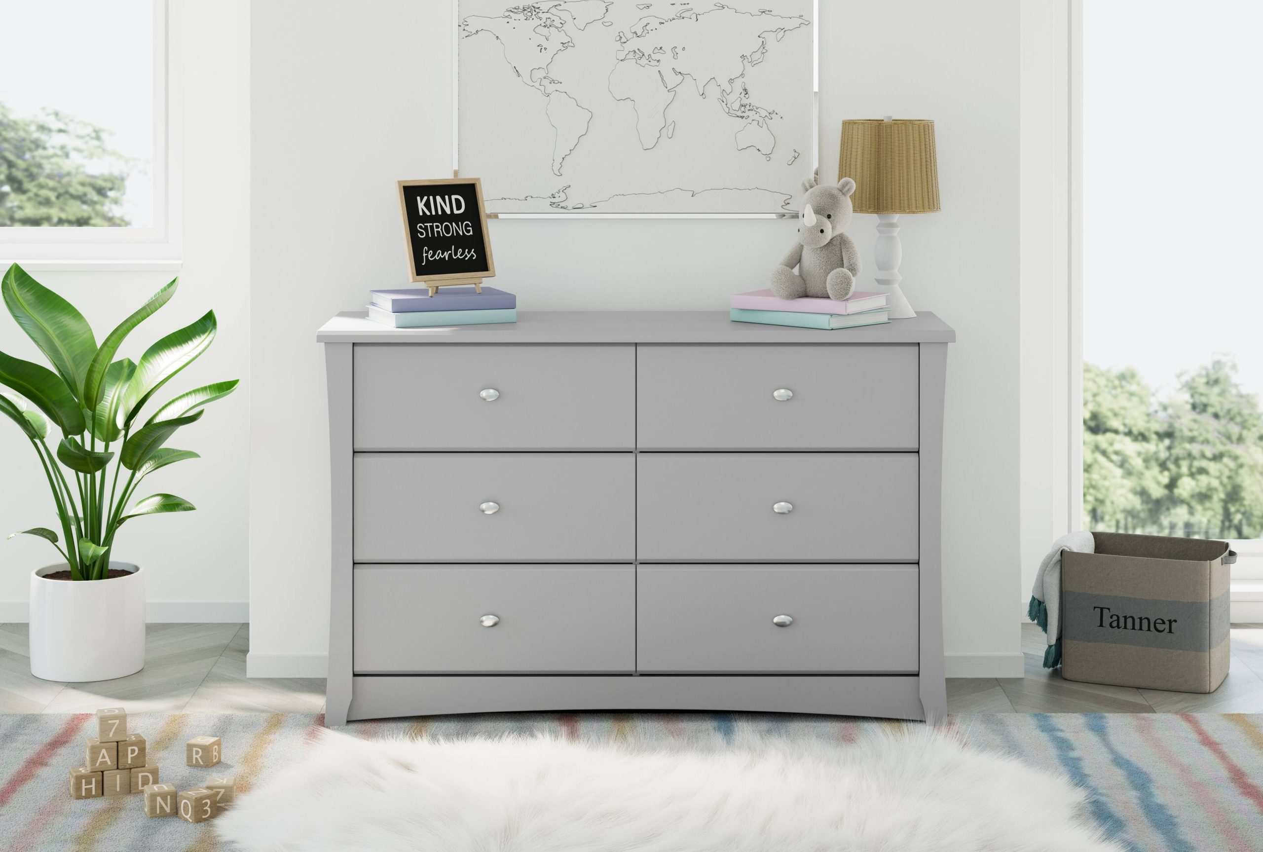 Customer Reviews: Storkcraft Crescent 6-Drawer Double Dresser Pebble ... with