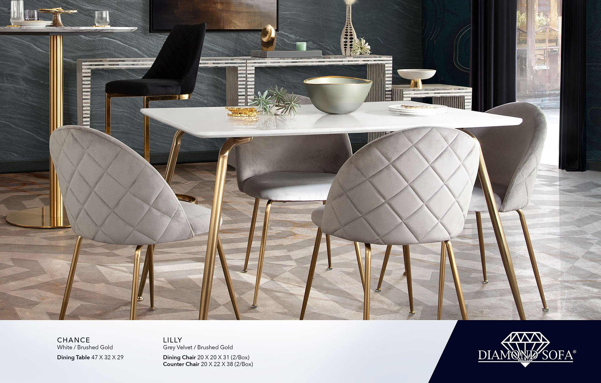 Dining Room — Diamond Sofa regarding Elevating Your Dining Experience with the Lilly Grey Set