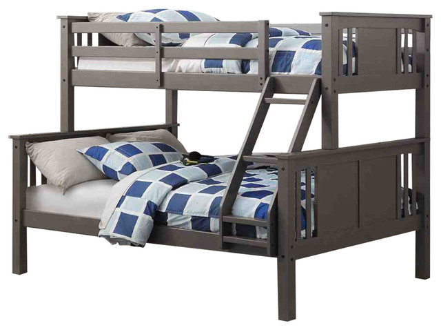 Donco Kids Beverly Bunk Bed, Slate Gray, Twin Over Full - Transitional ... with Transforming Sleep Spaces Making the Most of the Donco Kids Howlitz Bed