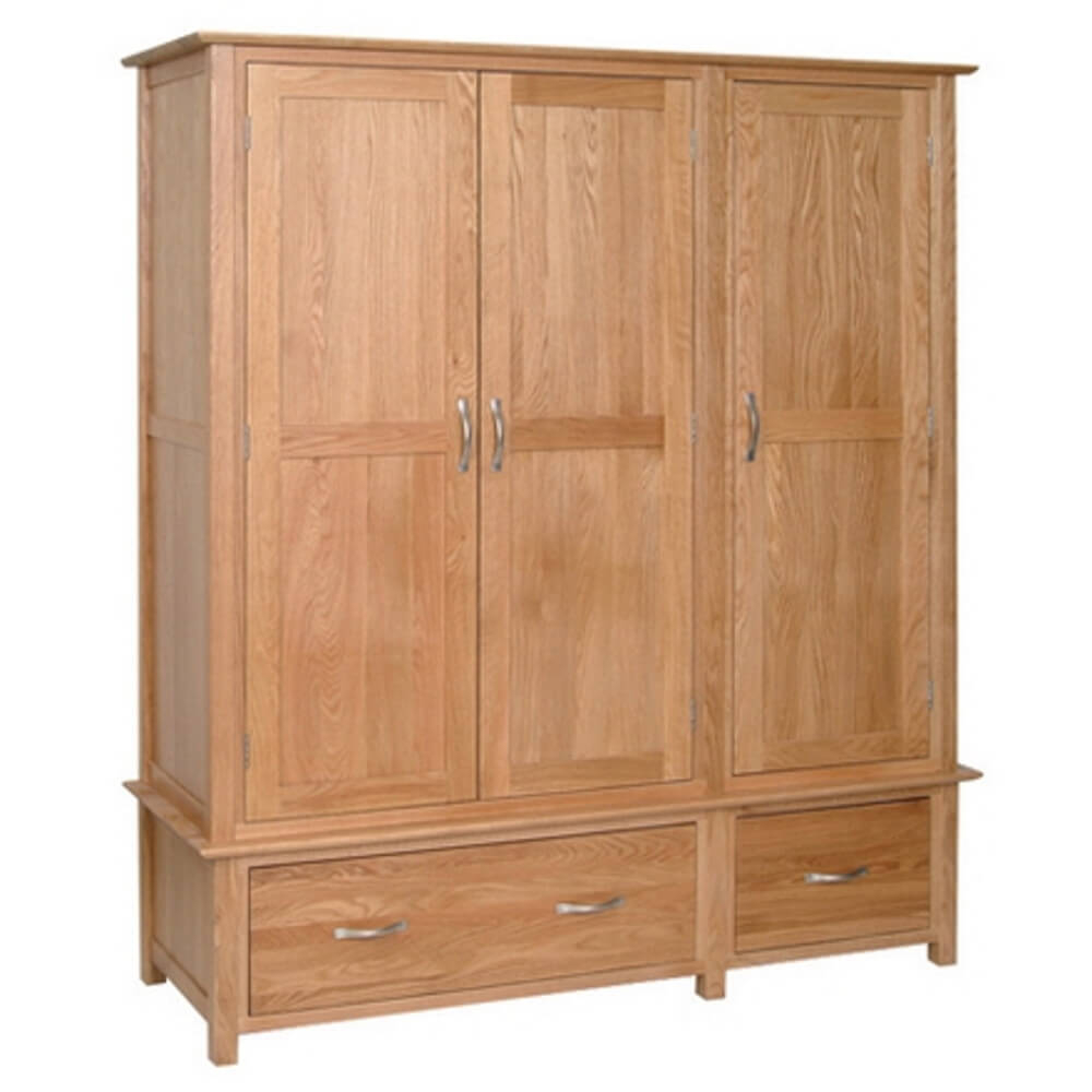 Dorchester Oak 2 Door, 2 Drawer Wardrobe | Pine And Oak with regard to