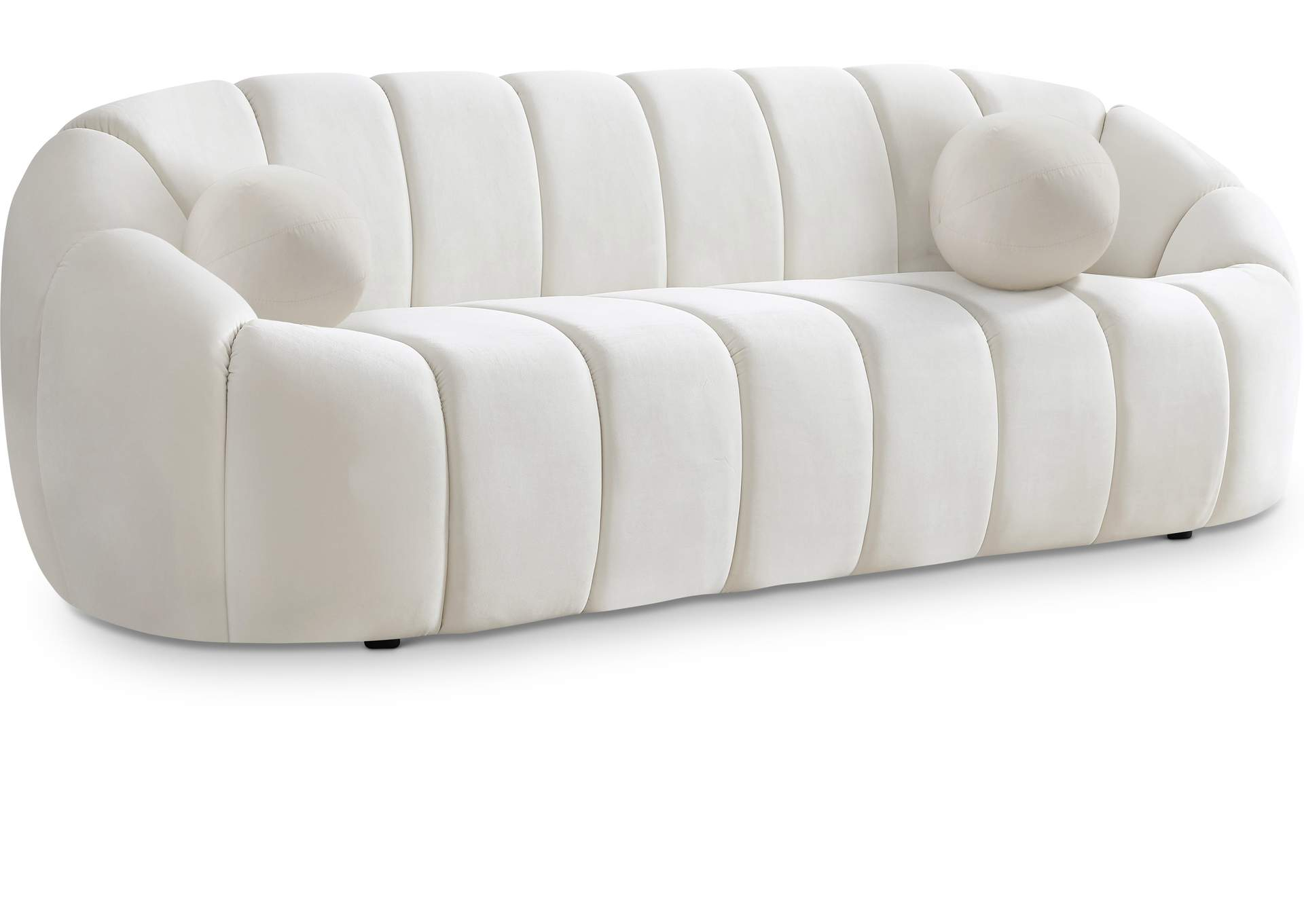 Elijah Black Boucle Fabric Sofa with