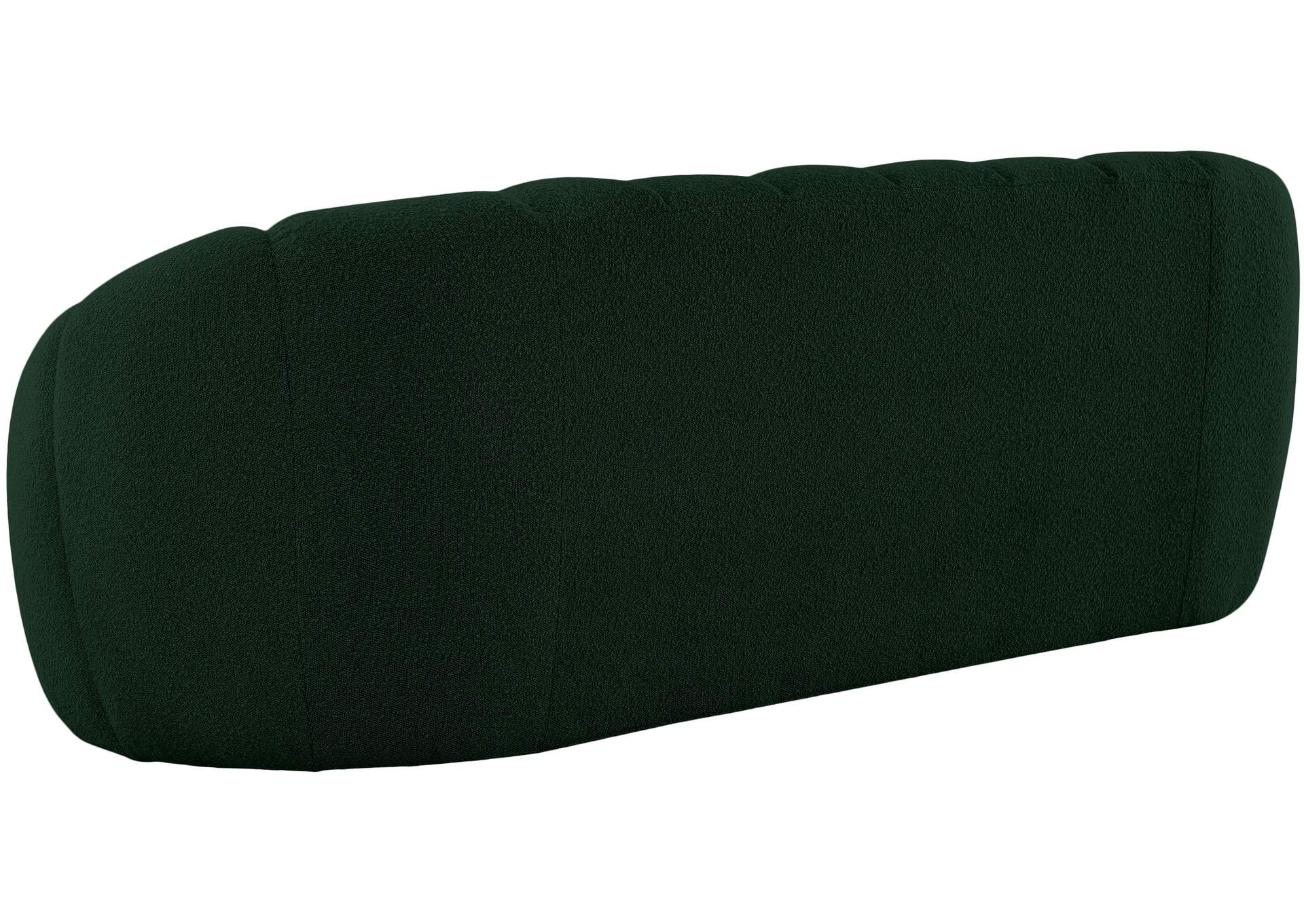Elijah Green Boucle Fabric Sofa pertaining to