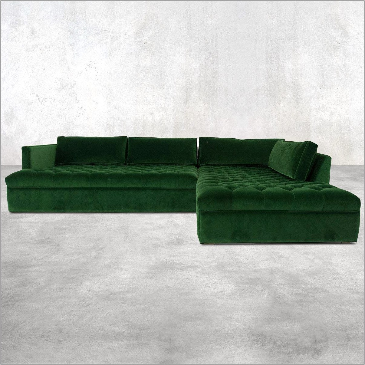 Emerald Green Velvet Sectional In Living Room - Living Room : Home ... in